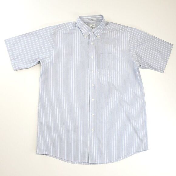 L.L. Bean Men's Button Down Casual Polo Shirt Wrinkle Resistant 16 1/2 TALL - Picture 1 of 12